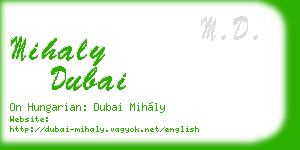 mihaly dubai business card